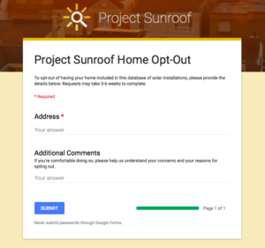 google project sunroof